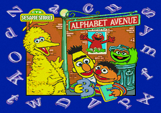 Sesame Street: Alphabet Avenue title screen for Sega Pico